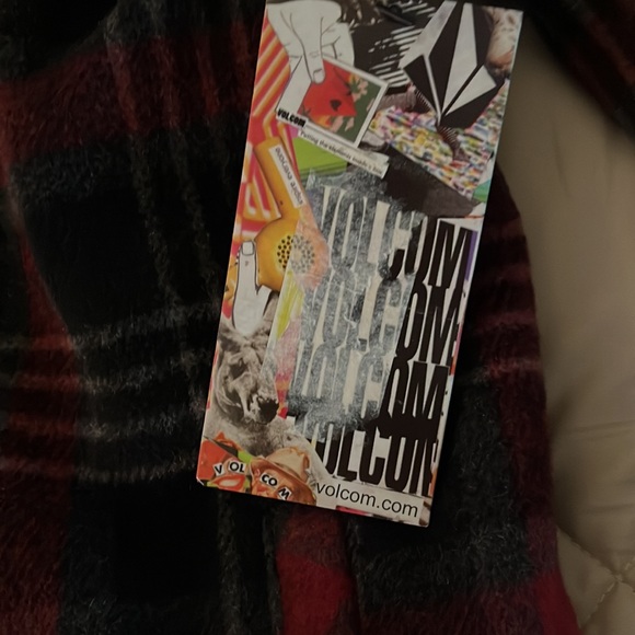 Plaid VOLCON FUR TRIM JACKET NEW CUTE CUTE POCKETS ON FRONT. - Picture 3 of 5